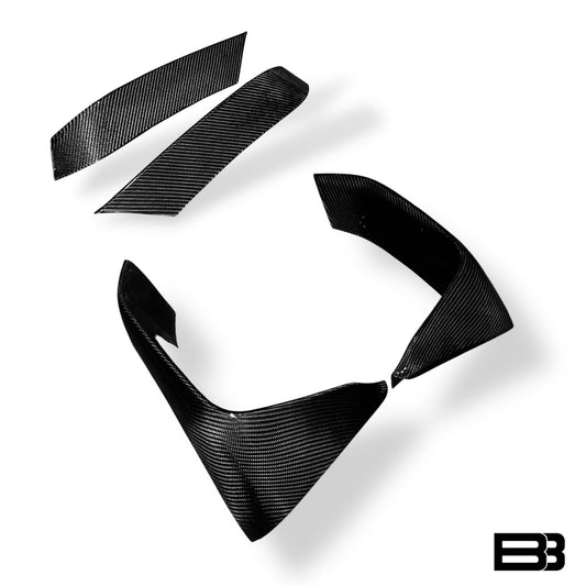 Carbon Fiber Front Lower Splitter + Upper Vent Fang